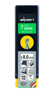 מקדח סופר 1 מ"מ ALPEN HSS