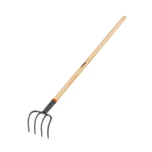 מקלטר מקצועי 4 שיניים ידית עץ TRUPER